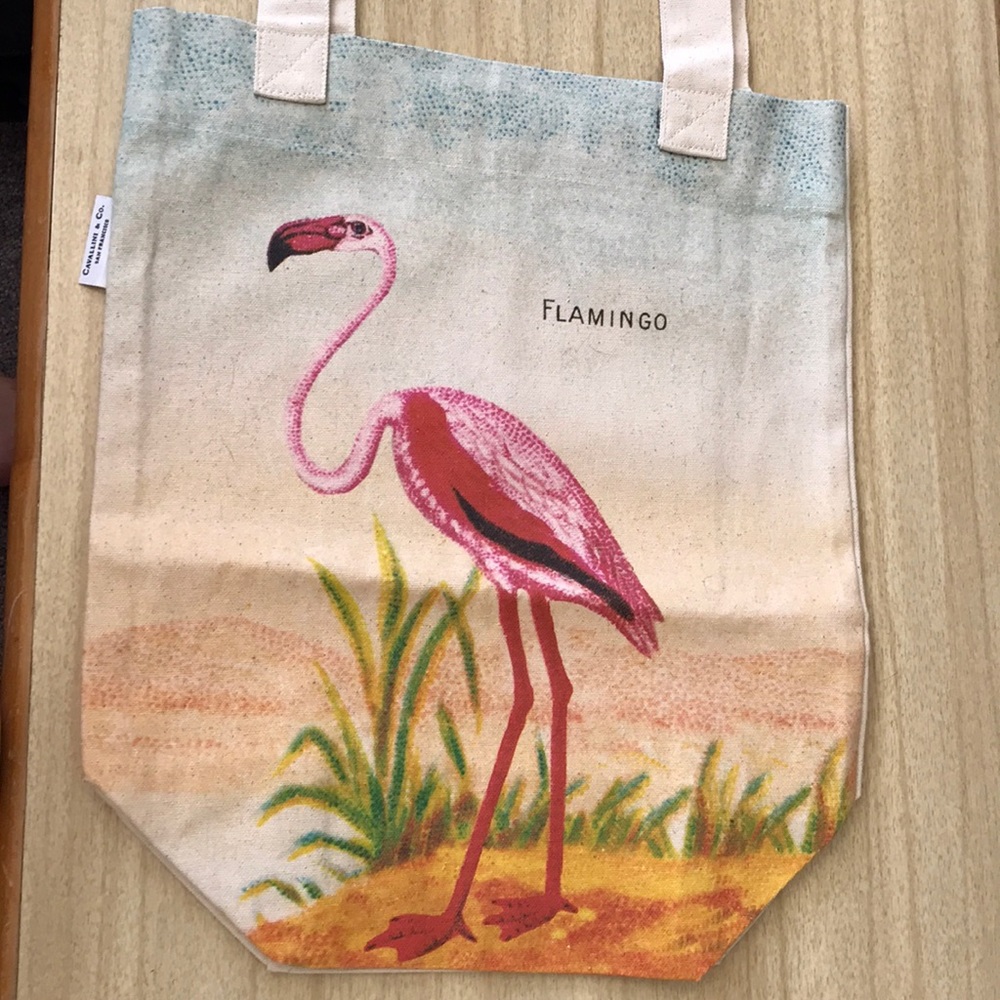 Flamingo tote bag by Cavallini & Co.
